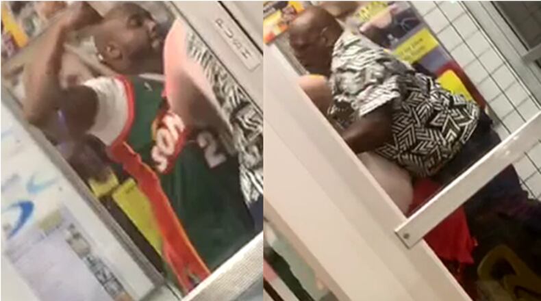 Gwinnett County police are searching for two men who attacked a customer at a Snellville Waffle House.