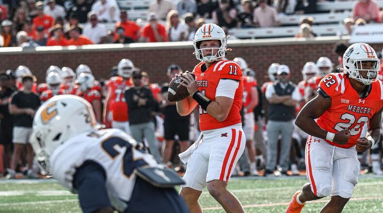 Braden Atkinson, winner of the Jerry Rice Award for being the top freshman football player in FCS, will have a new coach next year. (Courtesy Mercer University Athletics)