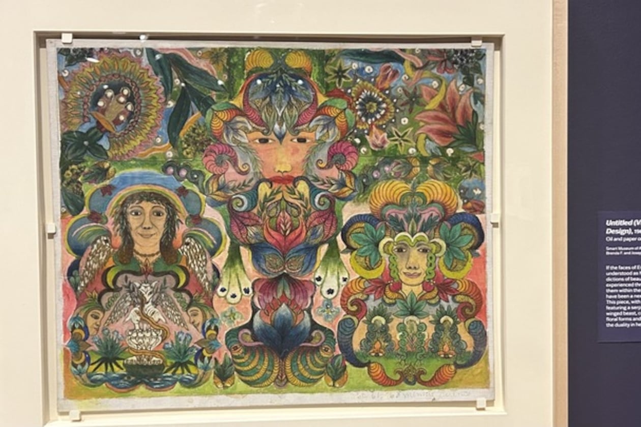 The longer you look at a Minnie Evans work, the more you believe she was definitely connected to something divine. (AJ Willingham/AJC)