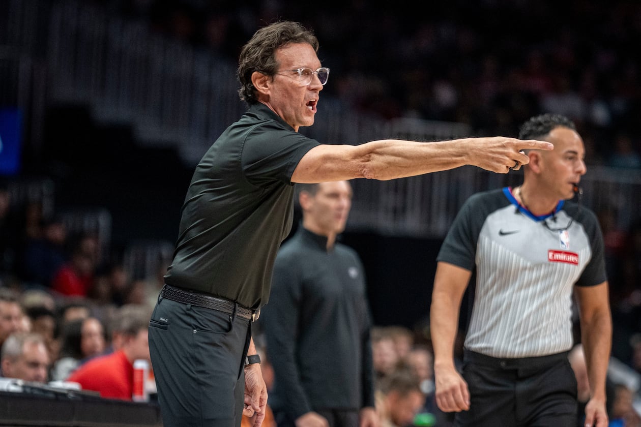 The Atlanta Hawks lost 117-109 on the road to the Cleveland Cavaliers, struggling to score without star guard Trae Young. The Hawks made just 6-of-23 3-point attempts. (Erik Rank/AP)
