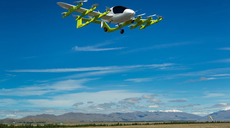 Kitty Hawk has been testing Cora, an electric air taxi that can carry two passengers, in New Zealand since late last year. (Courtesy Kitty Hawk)