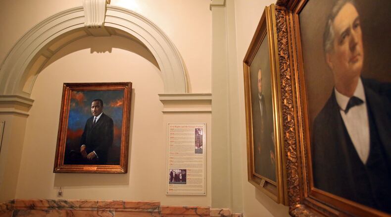 Martin Luther King Jr.’s portrait at the Capitol.