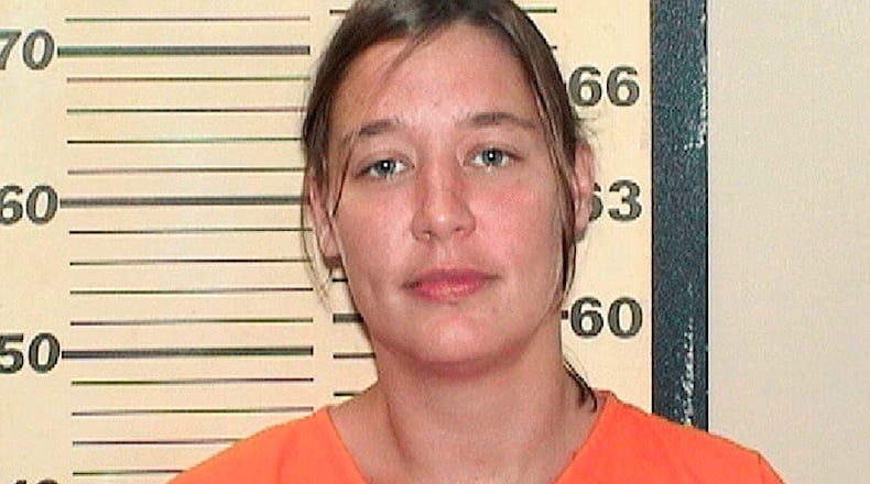 FILE - This undated photo released by the Oktibbeha County Sheriff's Office, shows Jessica Jauch. A federal judge in northern Mississippi ruled on Tuesday, Nov. 27, 2018, that Choctaw County and Sheriff Cloyd Halford liable for jailing Jauch for 96 days without seeing a judge in 2012. The judge is setting a trial in 2019 to determine damages, but the county and Halford are appealing to the U.S. Supreme Court, seeking to get the case thrown out. Jauch was cleared of a drug charge after a police video showed she had committed no crime. (Oktibbeha County Sheriff's Office via AP, File)