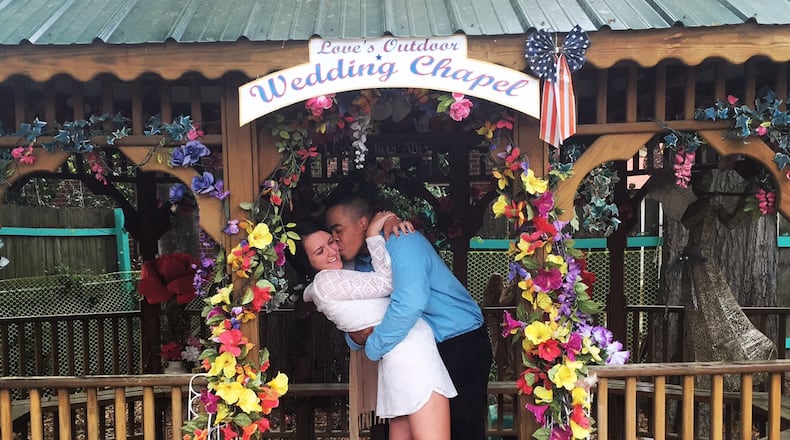 Heather Callahan (now Callahan-Williams) and Ryan Williams got married on March 25 in a small wedding at a chapel in Augusta. CONTRIBUTED