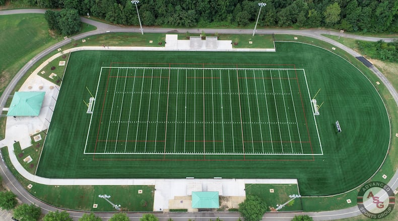 Gwinnett will install new ADA-accessible bleachers at the Shorty Howell Park multi-purpose field. COURTESY ADVANCED SPORTS GROUP