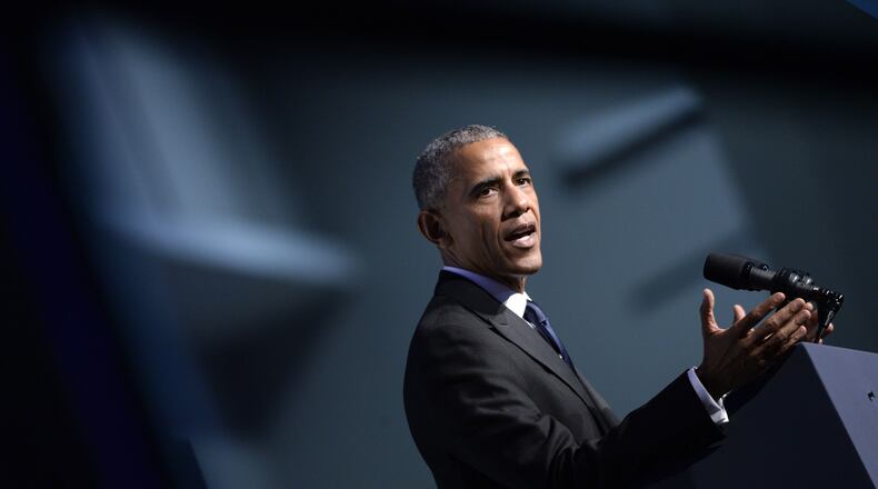 WASHINGTON, DC - SEPTEMBER 17: President Barack Obama speaks to the Congressional Black Caucus Foundation's 46th Annual Legislative Conference Phoenix Awards Dinner, September 17 2016, in Washington, DC. (Photo by Olivier Douliery-Pool/Getty Images)