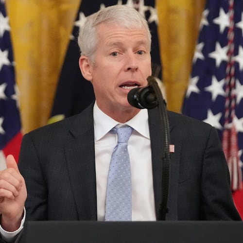 FILE - Energy Secretary Chris Wright speaks during an event, May 4, 2026, in the East Room at the White House in Washington. (AP Photo/Mark Schiefelbein, File)