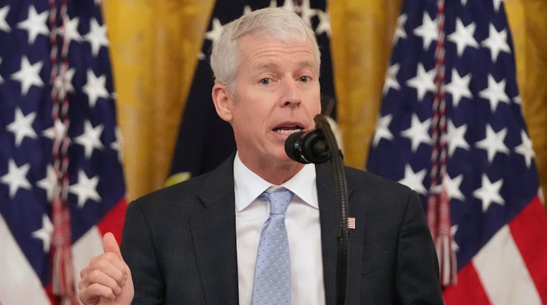 FILE - Energy Secretary Chris Wright speaks during an event, May 4, 2026, in the East Room at the White House in Washington. (AP Photo/Mark Schiefelbein, File)
