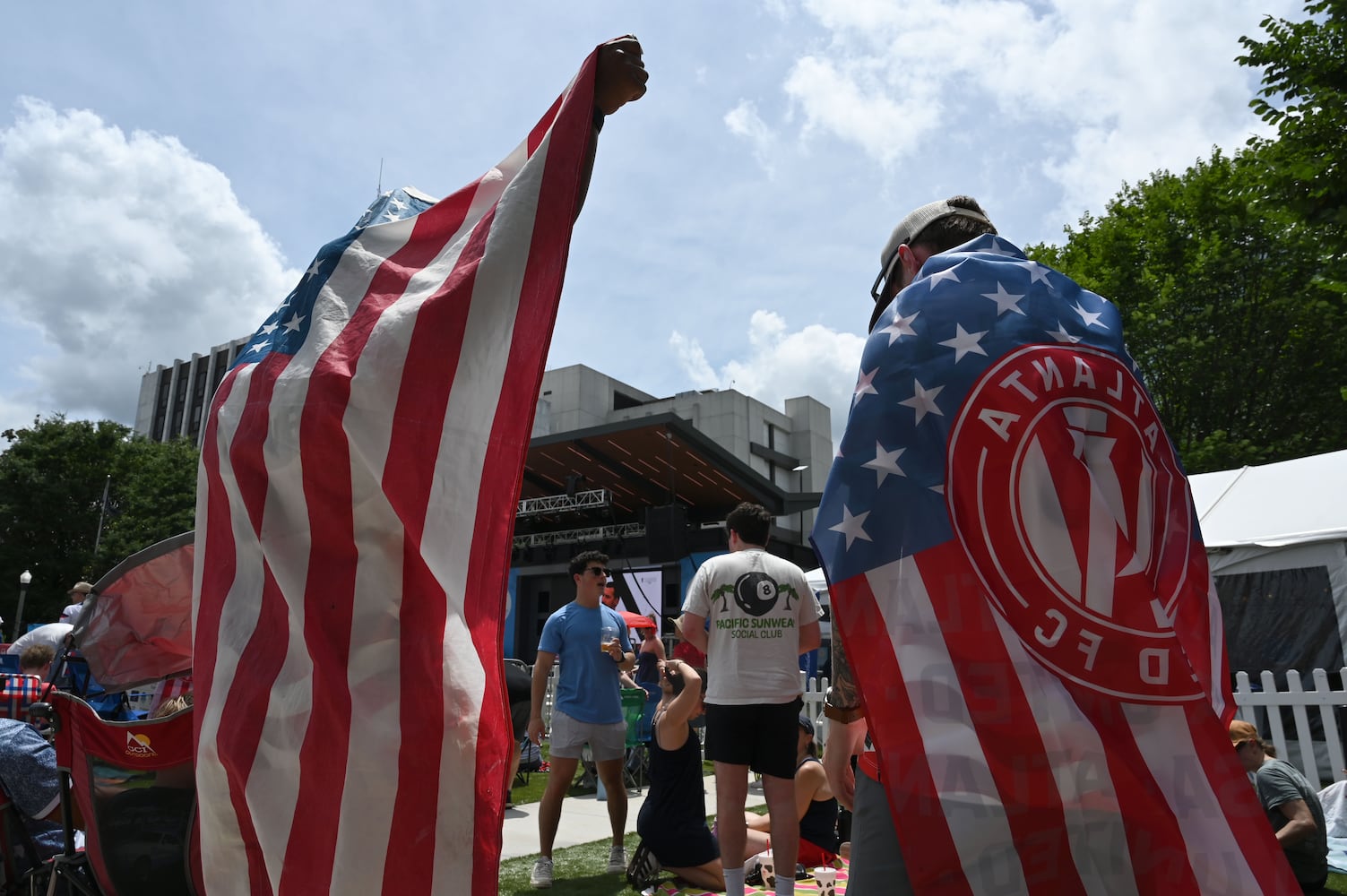 World Cup fans for USA vs Australia game