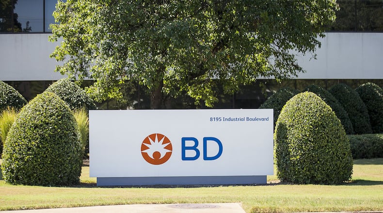 The exterior of Becton Dickinson in Covington. State regulators have closed the investigation into a leak at the BD plant last month. (Alyssa Pointer/alyssa.pointer@ajc.com)