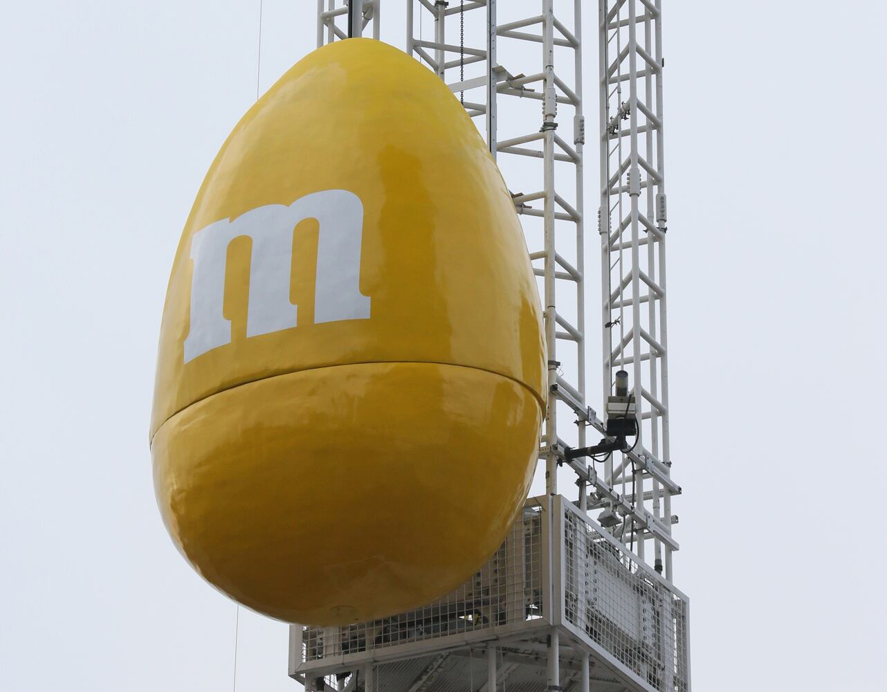 A peanut M&M joins the Peach Drop