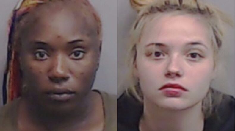 Latrelle Ferrell, 24, and Savanna Carter, 18, were charged with providing false information to officers and three counts of theft by taking.
