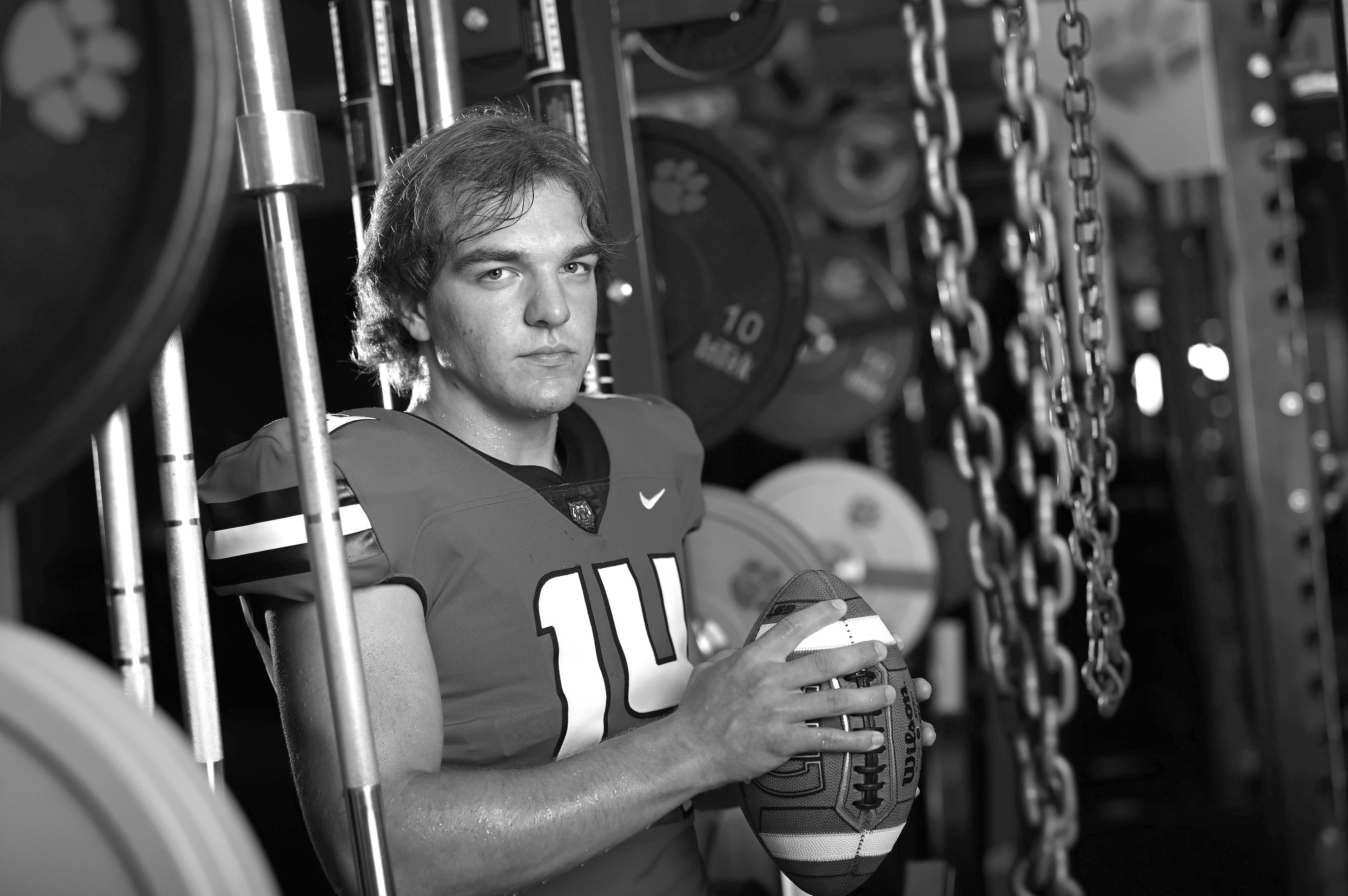 Gunner Stockton, pictured in 2021, was a star quarterback for Rabun County before playing for UGA. (AJC file)
