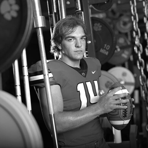 Gunner Stockton, pictured in 2021, was a star quarterback for Rabun County before playing for UGA. (AJC file)