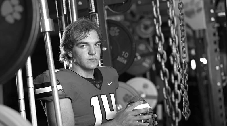 Gunner Stockton, pictured in 2021, was a star quarterback for Rabun County before playing for UGA. (AJC file)