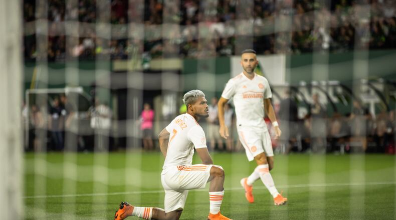 Images from the match between Atlanta United and Portland Timbers at Providence Park in Portland, Oregon. (Photo by Eric Rossitch/Atlanta United)