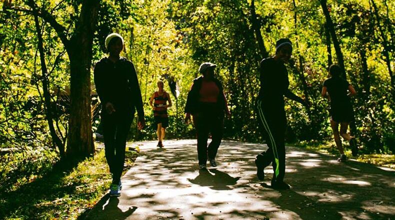Connecting the Big Creek Greenway (pictured) to the Alpha Loop Trail in Alpharetta will be the subject of a concept study funded by a $150,000 Atlanta Regional Commission grant. AJC FILE