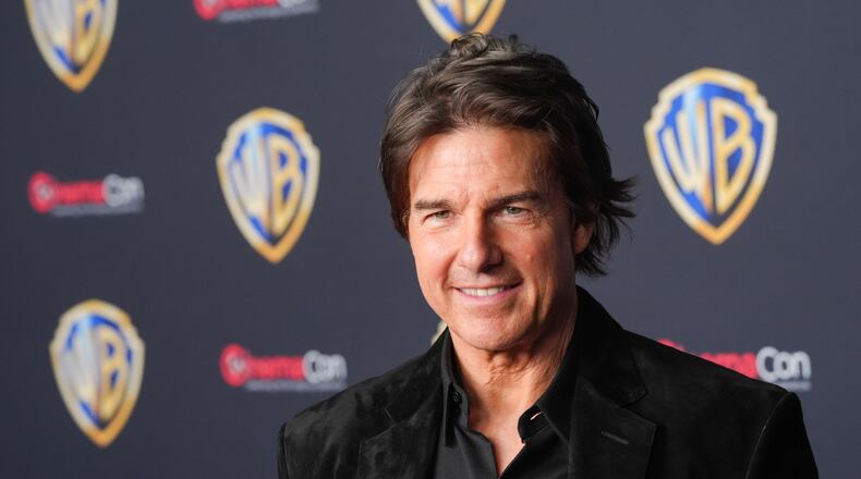 FILE - Tom Cruise arrives at the Warner Bros. presentation at CinemaCon on April 14, 2026, at Caesars Palace in Las Vegas. (AP Photo/Chris Pizzello, File)