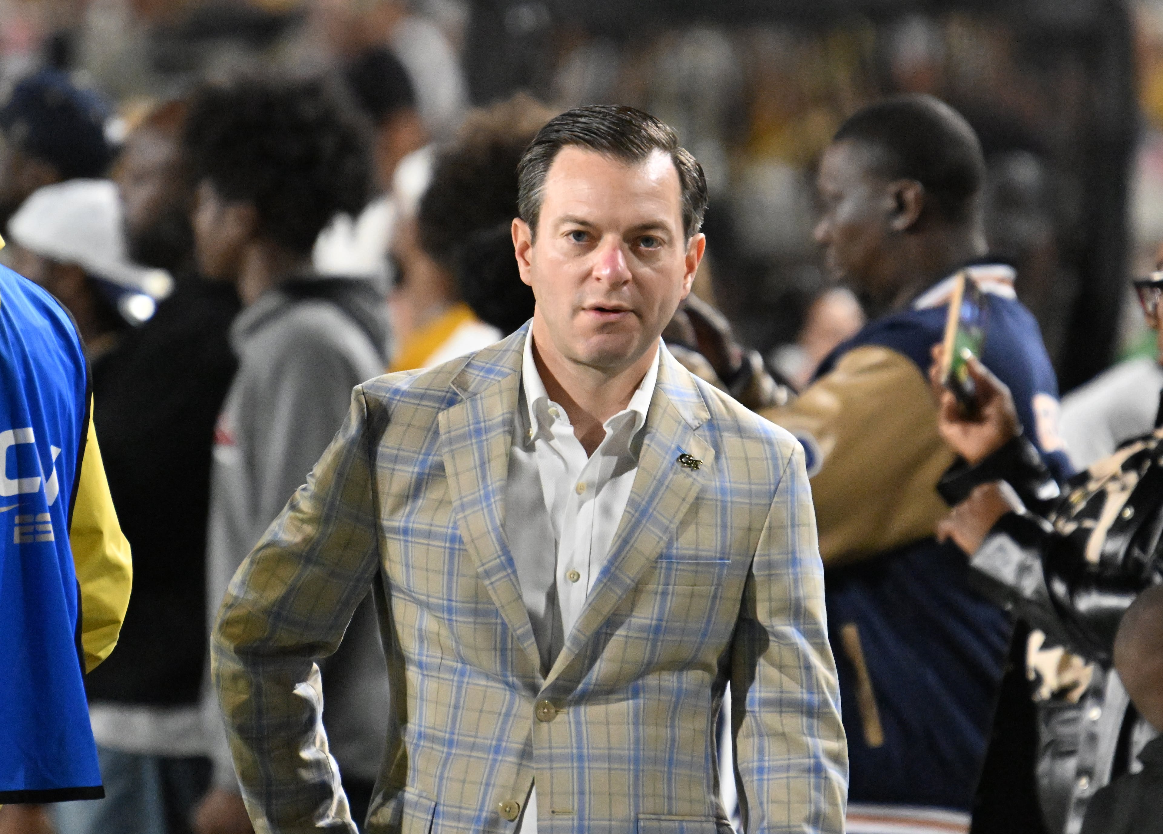 Athletics director Ryan Alpert during the first half in an NCAA college football game at Bobby Dodd Stadium, Saturday, November 22, 2025 in Atlanta. Pittsburgh won 42-28 over Georgia Tech. (Hyosub Shin / AJC)