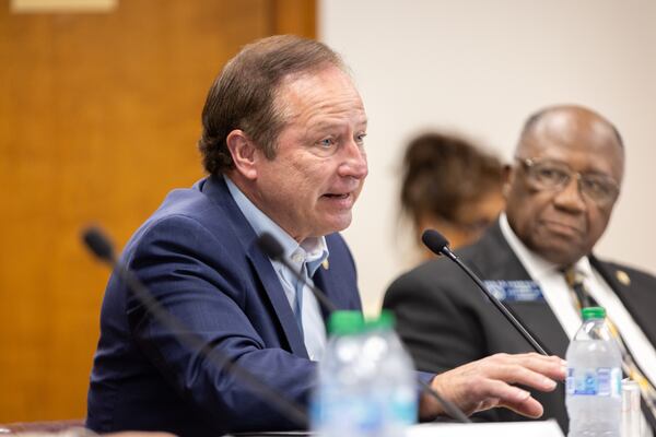 State Sen. Chuck Hufstetler, R-Rome, Tuesday, August 19, 2025. Hufstetler has sponsored legislation that would require Georgia Power charge data centers for their energy costs and related infrastructure. (Arvin Temkar/AJC)