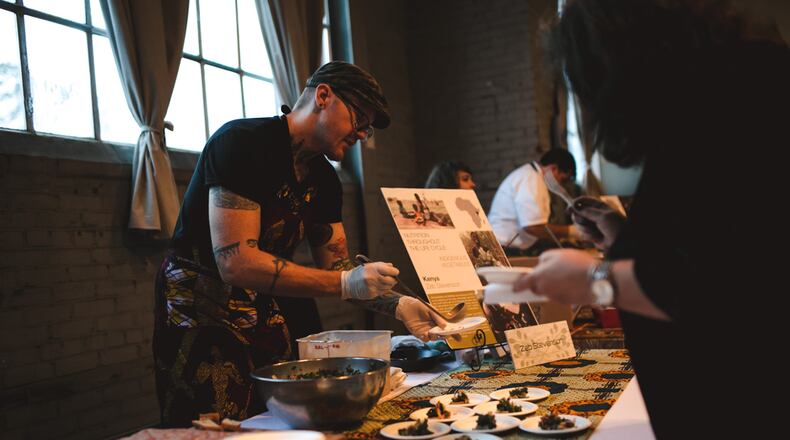 Cocktails & Castoffs is a fundraising event for nonprofit Development in Gardening (DIG). Atlanta chefs create dishes and beverages inspired by produce grown in DIG's gardens in Africa.