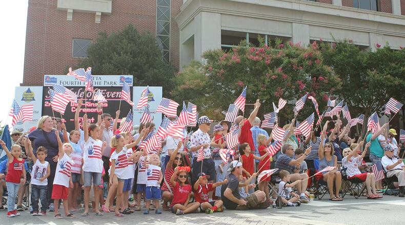 Roswell Street will be closed the morning of July 4 for the Marietta parade and, from 10 a.m. through the fireworks finale, streets around the Marietta Square for the Fourth in the Park Festival. Courtesy of Marietta