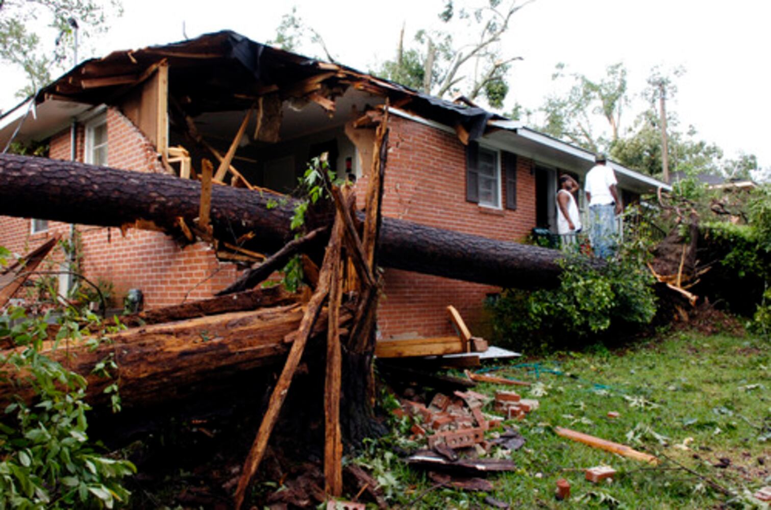 Tornado damage in Macon, elsewhere in state