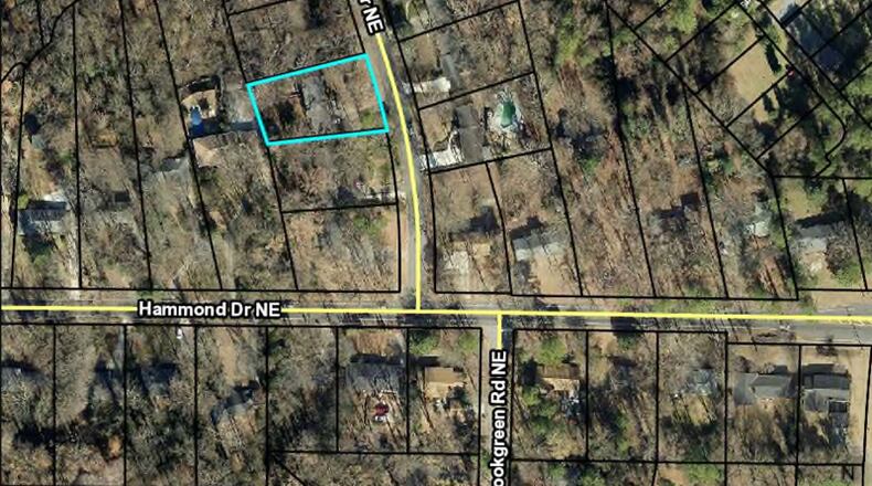 Sandy Springs is paying $400,000 for a house and its 0.4-acre lot, on Lorrell Terrace NE, for the future widening of Hammond Drive. CITY OF SANDY SPRINGS