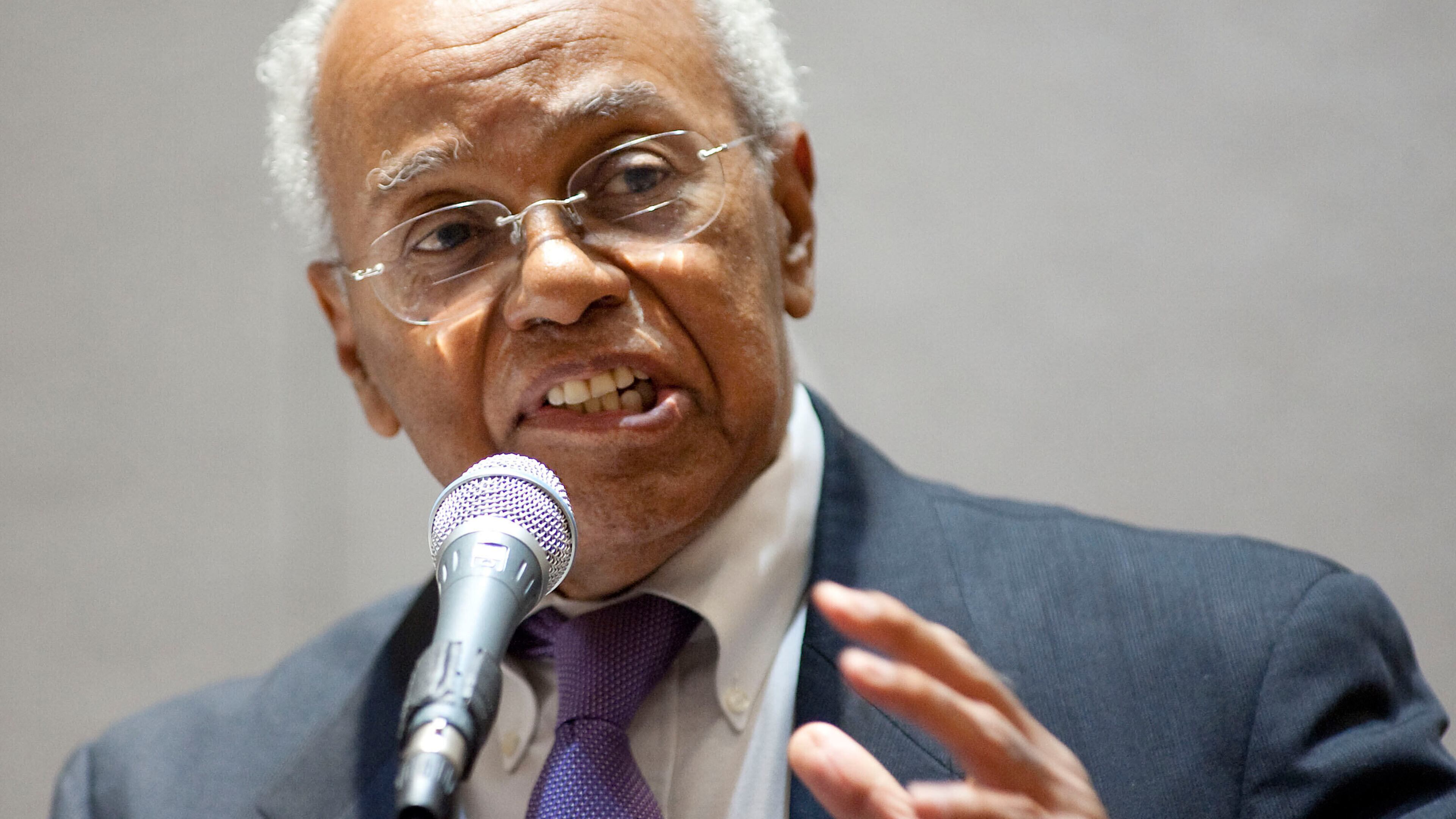 FILE - Joseph McNeil speaks during a AFL-CIO conference in Greensboro, N.C., Jan. 16, 2010. (AP Photo/Lynn Hey, File)