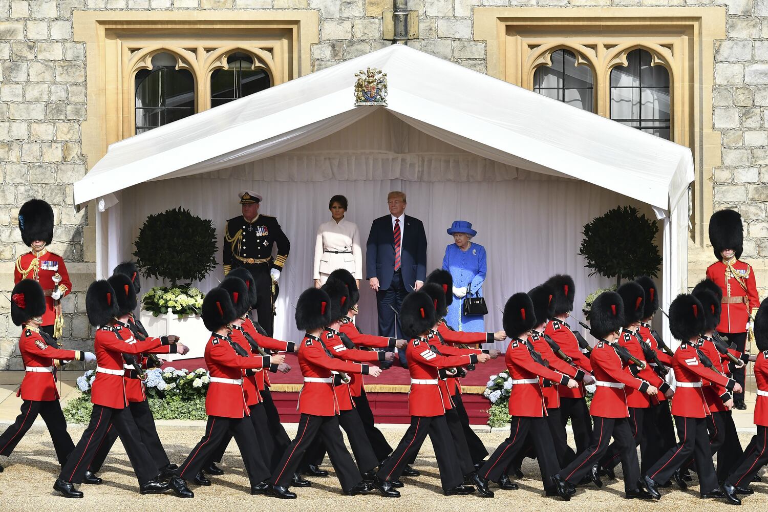 President Donald Trump, Queen Elizabeth meet at Windsor Castle