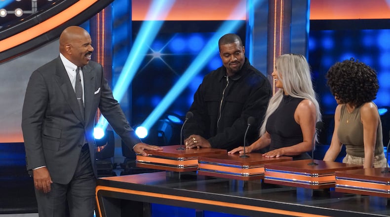 "The Kardashian Family vs. The West Family" has been among the celebrity episodes of "Family Feud" hosted by Steve Harvey (left). (Photo: ABC/Byron Cohen)