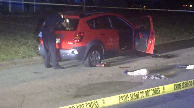 Two men drove to a neighborhood after being shot (Credit: Channel 2 Action News)