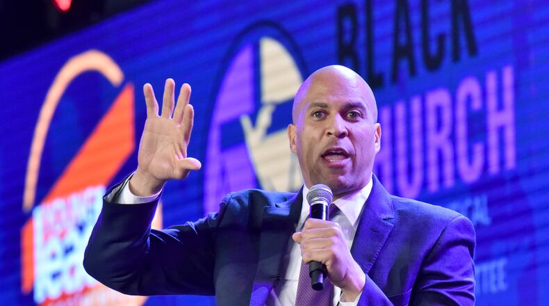 U.S. Sen. Cory Booker in Atlanta in August 2019. (Hyosub Shin / Hyosub.Shin@ajc.com)