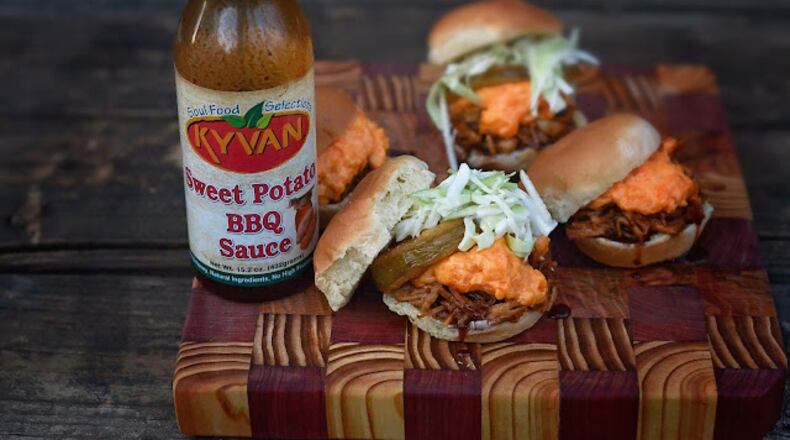 In addition to honey apple salsa and butter, Kyvan Foods produces three varieties of barbecue sauce, including one made with Mississippi sweet potatoes. Courtesy of Kyvan Foods