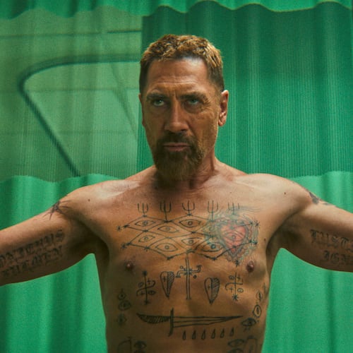 This image released by Apple shows Javier Bardem in a scene from "Cape Fear." (Apple via AP)
