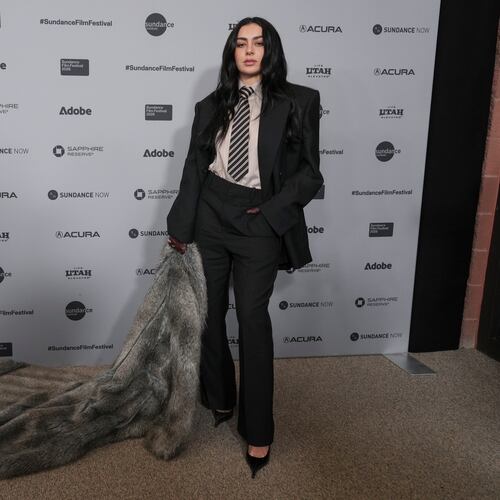 Charli xcx attends the premiere of "The Moment" during the Sundance Film Festival on Friday, Jan. 23, 2026, at Eccles Center in Park City, Utah. (AP Photo/Chris Pizzello)
