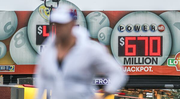 After 40 drawings without a big Powerball winner, a single ticket sold in California matched all six numbers and was the lucky winner of the nearly $700 million jackpot prize, officials said. (John Spink / John.Spink@ajc.com)


