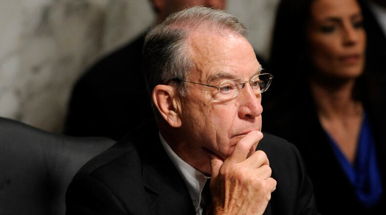Charles Grassley, who chairs the Senate Judiciary Committee, in a file image. Grassley on Wednesday praised Georgia Judge Elizabeth Branch for rulings in favor of both “big guys and little guys.” (Rafael Suanes/TNS)