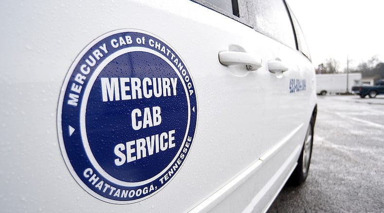 Mercury Cab Service, started in the 1970s and still in business today, is a ride-sharing company that formed out of Chattanooga's jitney cab system, a service started by Black Chattanoogans in protest of segregation on the city's public transit. A Mercury cab is pictured outside of the company's office in Brainerd, Tennessee. (Photo Courtesy of Matt Hamilton)
