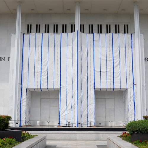 The exterior of the Kennedy Center is seen, Thursday, Aug. 27, 2026 in Washington. (Photo/Pablo Martinez Monsivais)