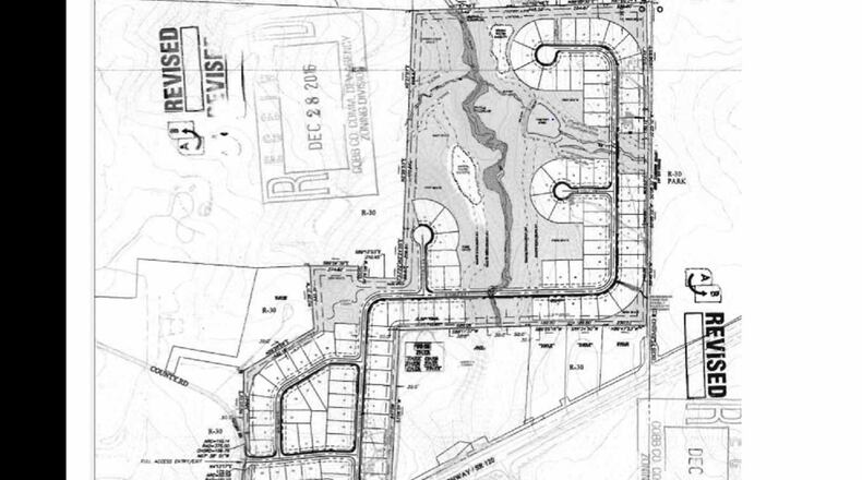A proposed 108-home subdivision in West Cobb has been put on hold