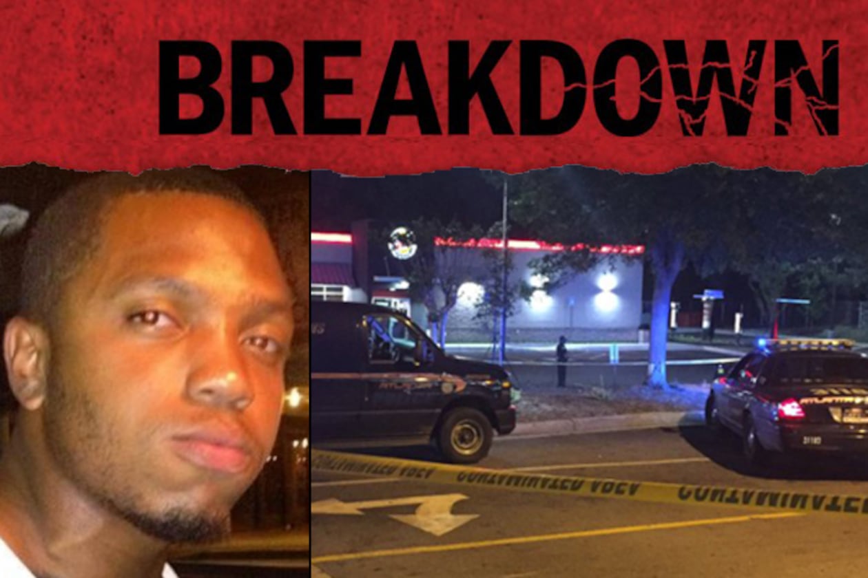 Reginald "Reggie" Coicou, in a photo from his family's gofundme.com page. At right is the scene of Coicou's murder. (Channel 2 Action News)