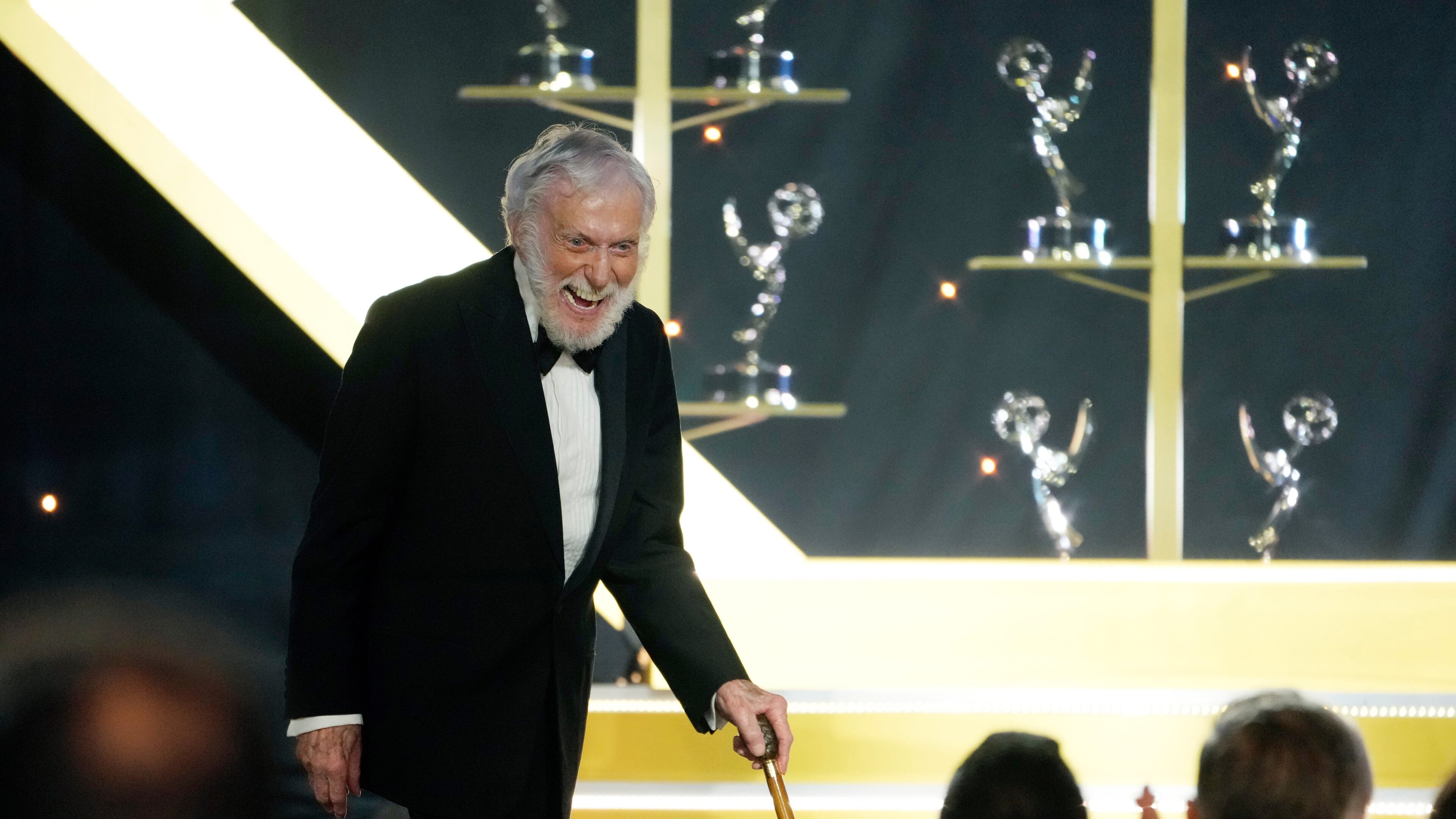 FILE - Dick Van Dyke accepts the award for outstanding guest performance in a daytime drama series for "Days of our Lives" during the 51st Daytime Emmy Awards on Friday, June 7, 2024, at the Westin Bonaventure in Los Angeles.(AP Photo/Chris Pizzello, File)