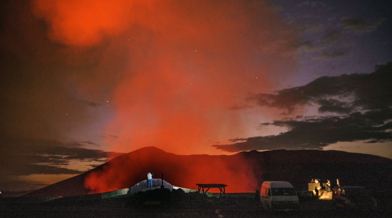 Wednesday night, Nik Wallenda crossed the Masaya Volcano in Masaya, Nicaragua, on a tightrope 1,800 feet above. The volcano has been nicknamed “the mouth of hell” and has erupted 13 times during the last 30 years.