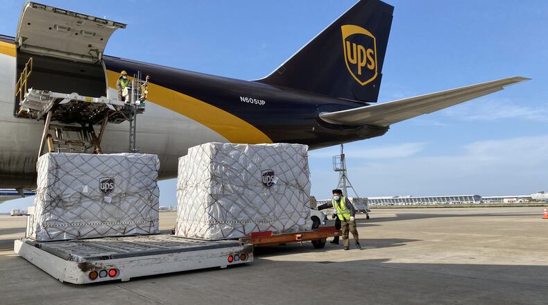 A UPS Project Airbridge flight loading in Shanghai. Source: UPS