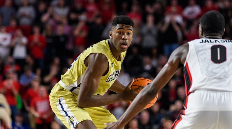 Georgia Tech sophomore Moses Wright is hoping to score and rebound in double figures this season. Danny Karnik/Georgia Tech Athletics