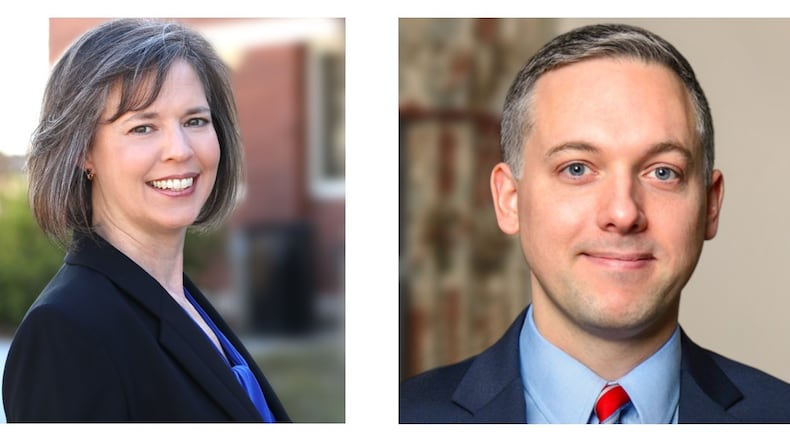Rep. Sally Harrell (left) won a seat in the Georgia Senate and Matthew Wilson will join the House. By unseating GOP incumbents, these wins mean the DeKalb delegation is now all Democrats.
