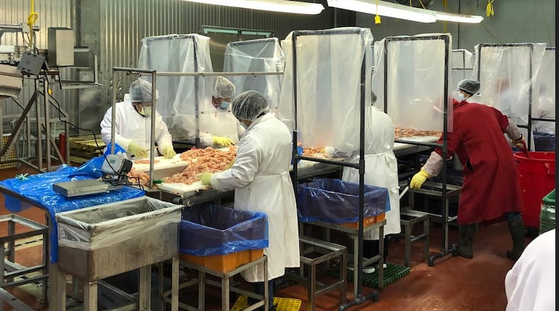 State officials visited the Fieldale Farms chicken plant in Gainesville Monday. Photo courtesy of Weston Burleson of the Georgia Office of Insurance and Safety Fire Commissioner.