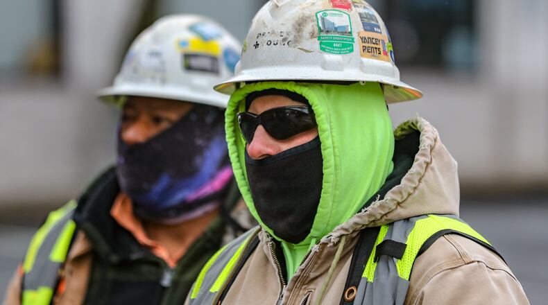 Metro Atlanta will be right at freezing with a high of 32 degrees by around 4 p.m., but the wind chill will cause temperatures to mostly linger in the teens.