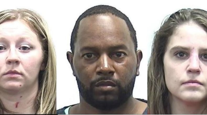 Kristen McCart (from left), Adidas Whitehead, Sara Gibbs